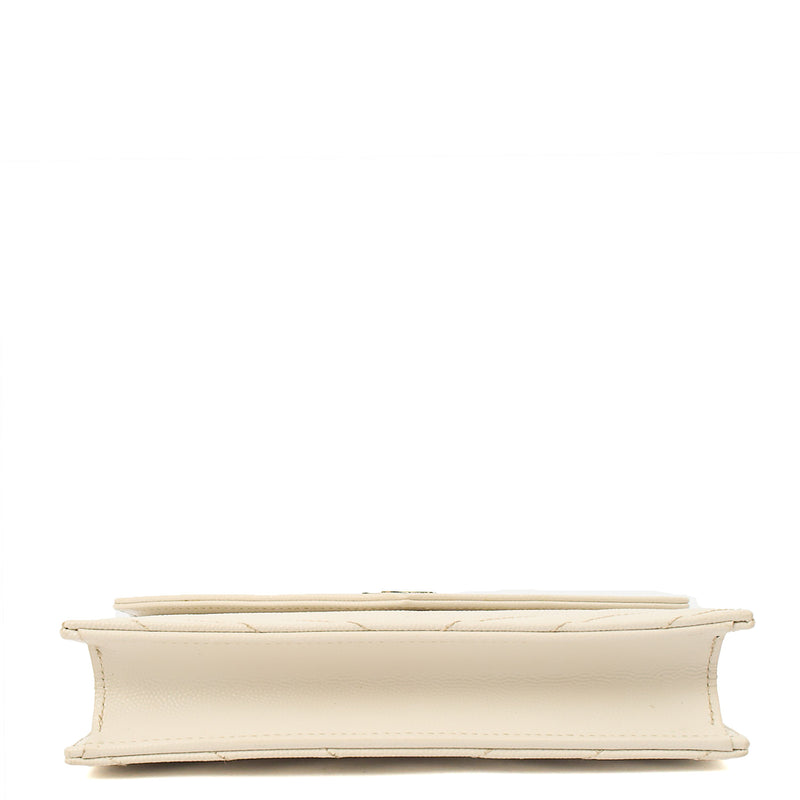 Picture of Saint Laurent Cross Body Envelope Wallet on Chain in White, Leather