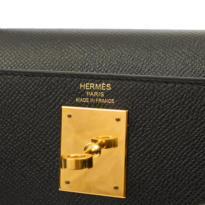 Picture of Hermes Top Handle Kelly 28 in Black, Epsom Leather