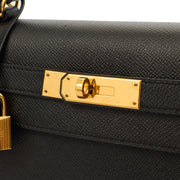 Picture of Hermes Top Handle Kelly 28 in Black, Epsom Leather