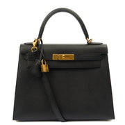 Picture of Hermes Top Handle Kelly 28 in Black, Epsom Leather