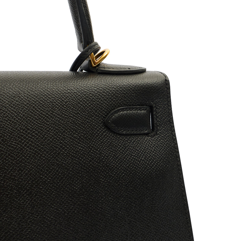 Picture of Hermes Top Handle Kelly 28 in Black, Epsom Leather