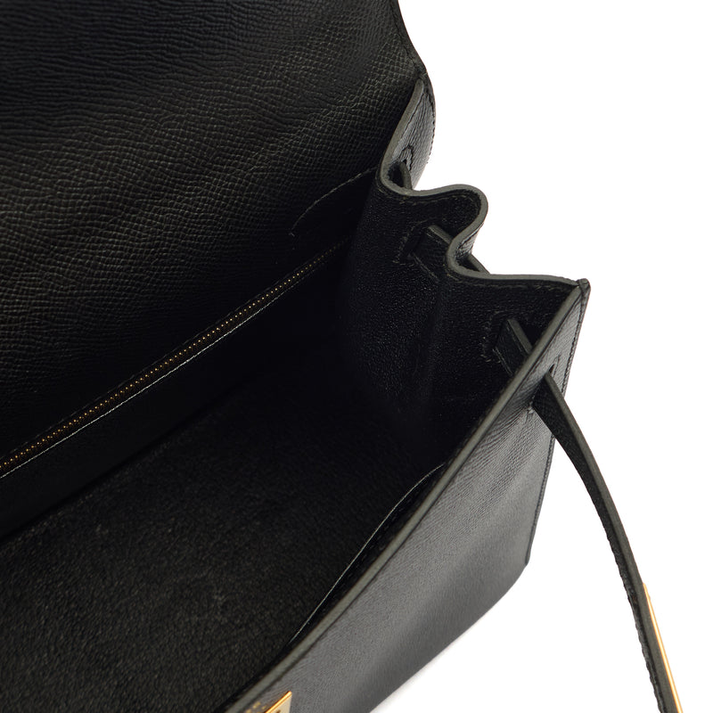 Picture of Hermes Top Handle Kelly 28 in Black, Epsom Leather