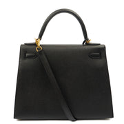 Picture of Hermes Top Handle Kelly 28 in Black, Epsom Leather