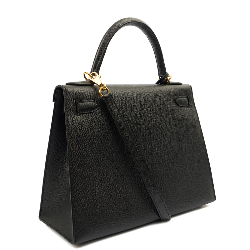 Picture of Hermes Top Handle Kelly 28 in Black, Epsom Leather