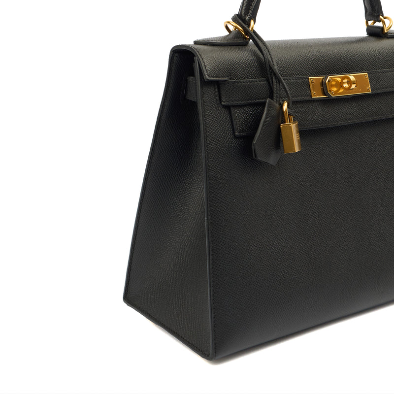 Picture of Hermes Top Handle Kelly 28 in Black, Epsom Leather