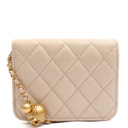 Picture of Chanel Cross Body Pearl Crush Square Flap Bag - Mini in Cream, Lambskin Leather