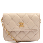 Picture of Chanel Cross Body Pearl Crush Square Flap Bag - Mini in Cream, Lambskin Leather