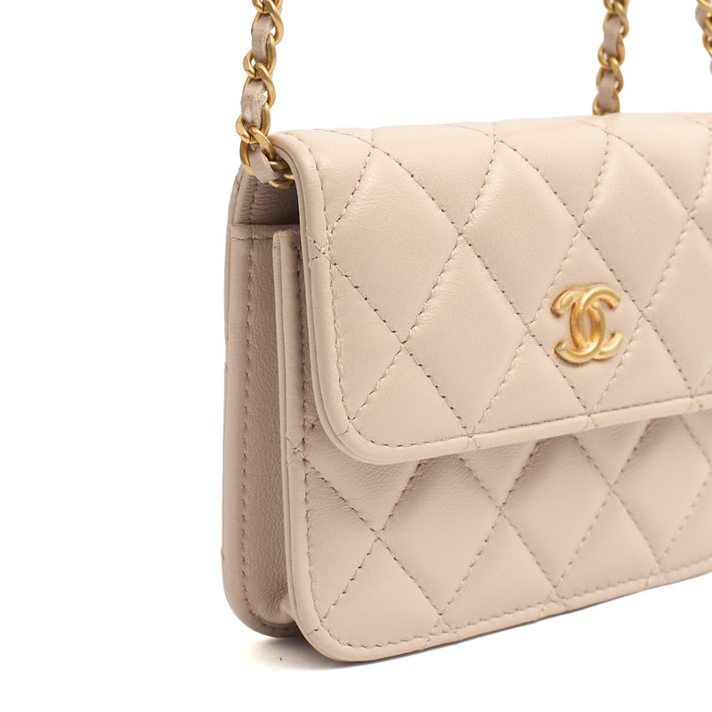Picture of Chanel Cross Body Pearl Crush Square Flap Bag - Mini in Cream, Lambskin Leather