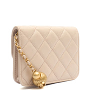 Picture of Chanel Cross Body Pearl Crush Square Flap Bag - Mini in Cream, Lambskin Leather