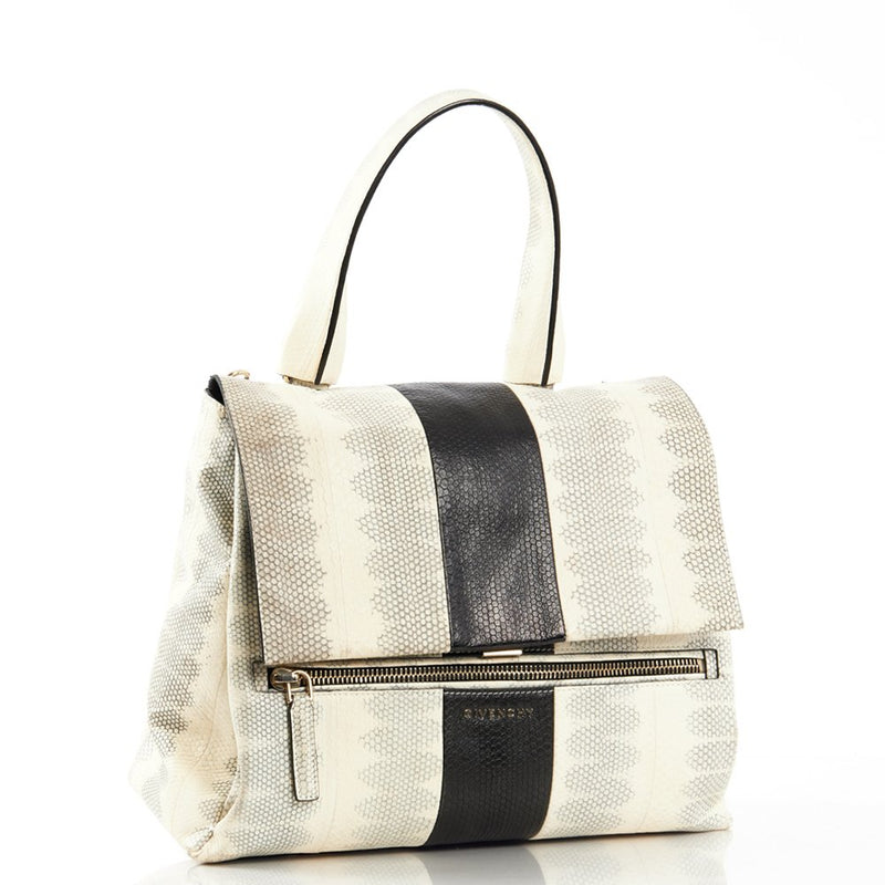 Picture of Givenchy Tote Pandora - Medium in Storm Gray, Exotic Effect Leather