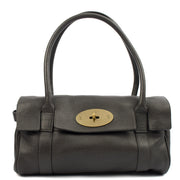 Picture of Mulberry Shoulder Bag Bayswater East West in Ebony, Leather