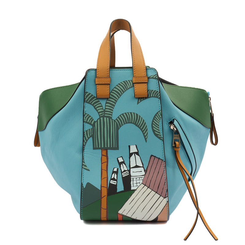 Picture of Loewe Tote Hammock - Medium in Multi, Leather