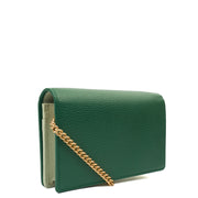 Picture of Gucci Cross Body Wallet On Chain  in Green, Leather