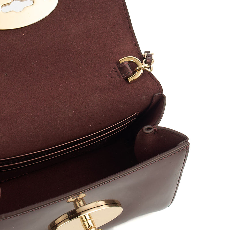 Picture of Mulberry Cross Body Lily - Mini  in Purple, Patent Leather