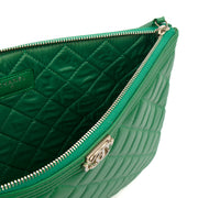 Picture of Chanel Clutch Boy Clutch in Green, Lambskin Leather
