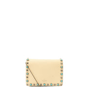Picture of Valentino Cross Body Rockstud Crossbody Bag - Small in Neutral, Leather