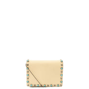 Picture of Valentino Cross Body Rockstud Crossbody Bag - Small in Neutral, Leather