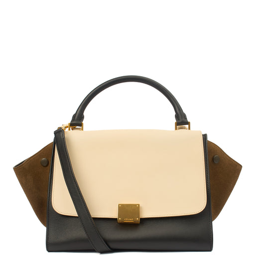 Picture of Celine Cross Body Trapeze - Medium in Neutral, Leather