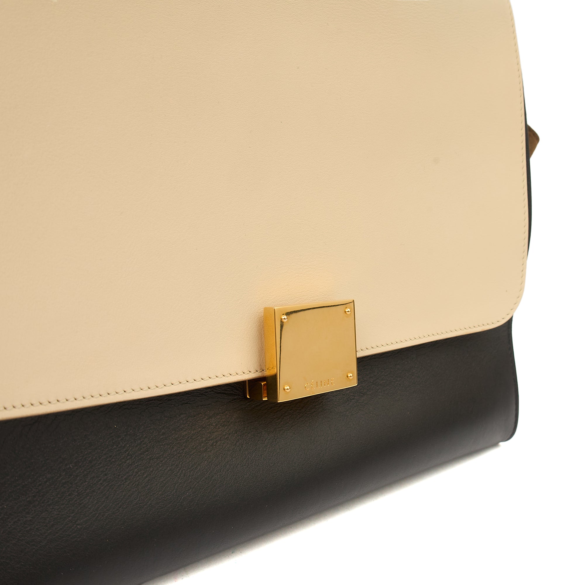 Celine Cross Body Trapeze - Medium in Neutral, Leather | The