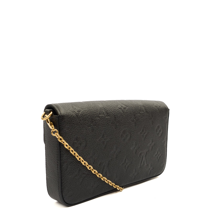 Picture of Louis Vuitton Cross Body Felicie Pochette in Black, Calfskin Leather