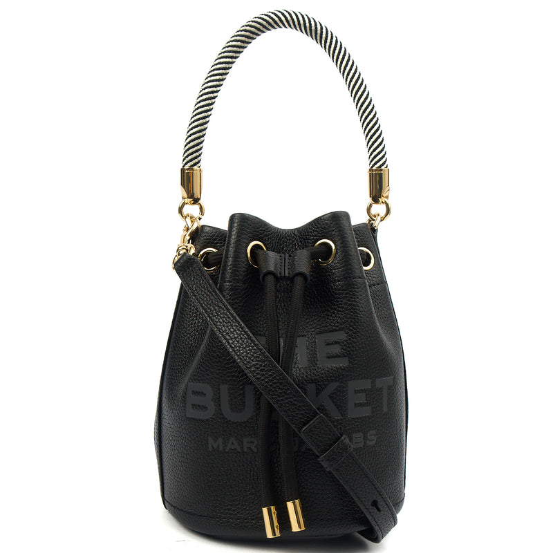 Picture of Marc Jacobs Bucket Bag The Leather Bucket Bag in Black, Leather