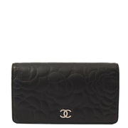 Picture of Chanel Wallet Camellia - Wallet in Black, Lambskin Leather