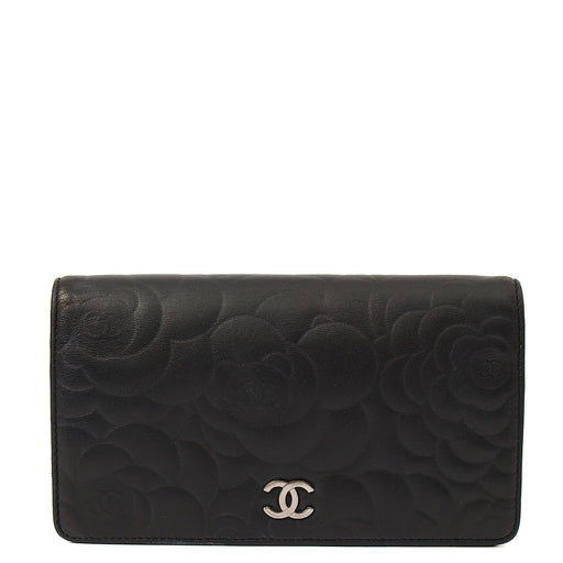 Picture of Chanel Wallet Camellia - Wallet in Black, Lambskin Leather