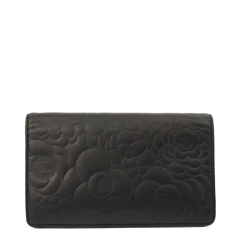 Picture of Chanel Wallet Camellia - Wallet in Black, Lambskin Leather