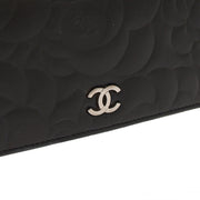 Picture of Chanel Wallet Camellia - Wallet in Black, Lambskin Leather