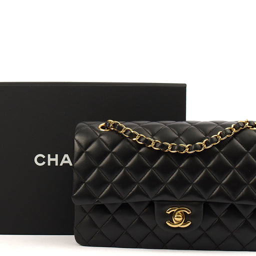 Picture of Chanel Shoulder Bag Classic Double Flap - Medium in Black, Calfskin Leather