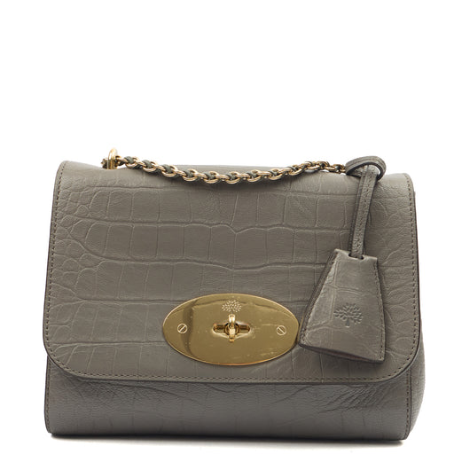 Picture of Mulberry Top Handle Lily - Medium in Grey, Calfskin Leather