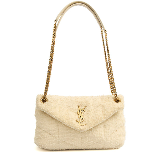 Picture of Saint Laurent Shoulder Bag Puffer - Small in White, Other