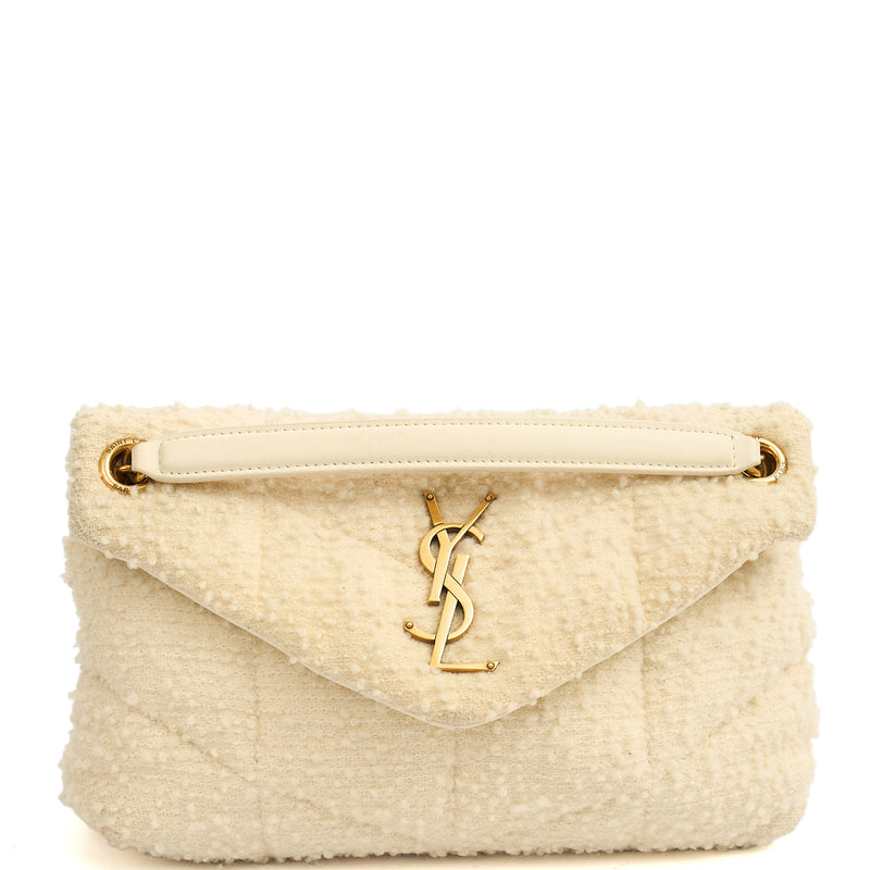 Picture of Saint Laurent Shoulder Bag Puffer - Small in White, Other