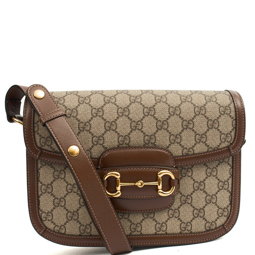 Picture of Gucci Cross Body 1955 Horsebit Shoulder Bag in GG Supreme, Leather