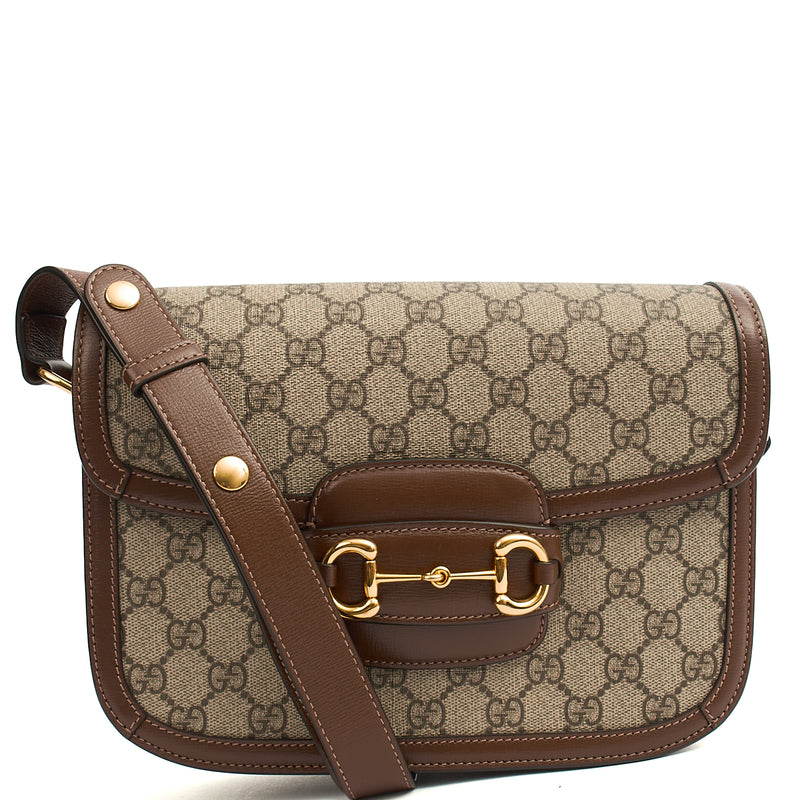 Picture of Gucci Cross Body 1955 Horsebit Shoulder Bag in GG Supreme, Leather