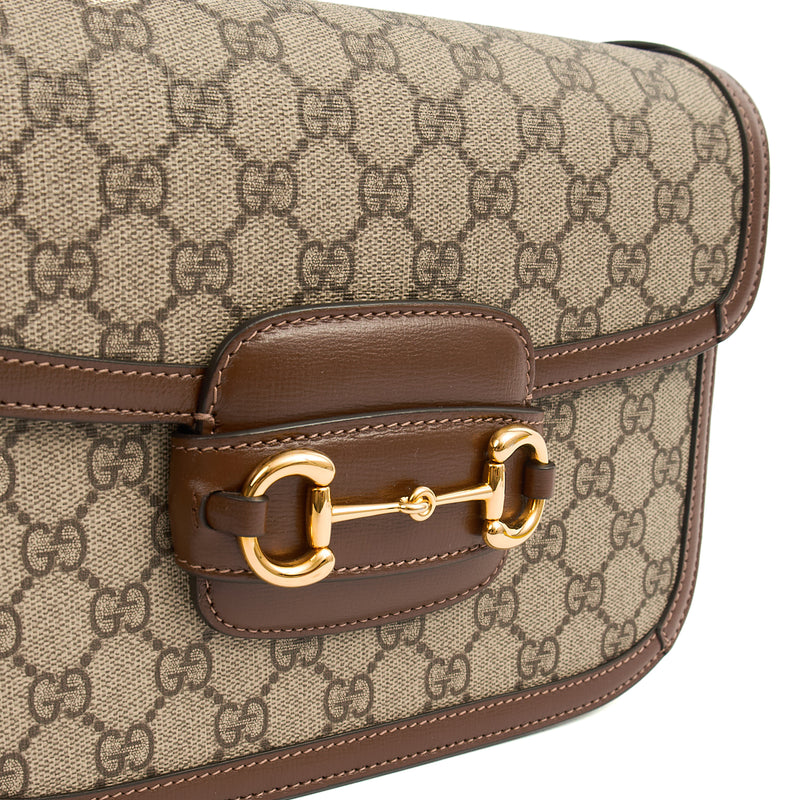 Picture of Gucci Cross Body 1955 Horsebit Shoulder Bag in GG Supreme, Leather