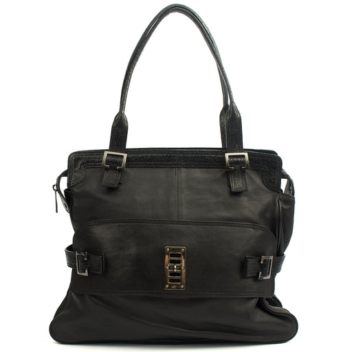 Picture of Mulberry Shoulder Bag Maggie Tote in Black, Leather