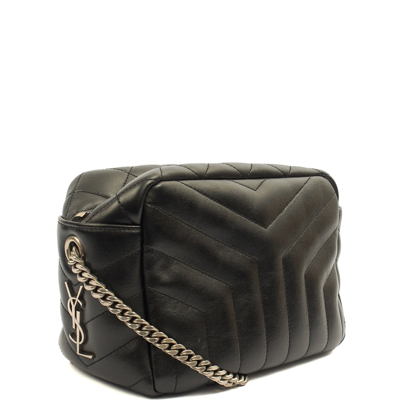 Picture of Saint Laurent Cross Body Lou Camera in Black, Calfskin Leather