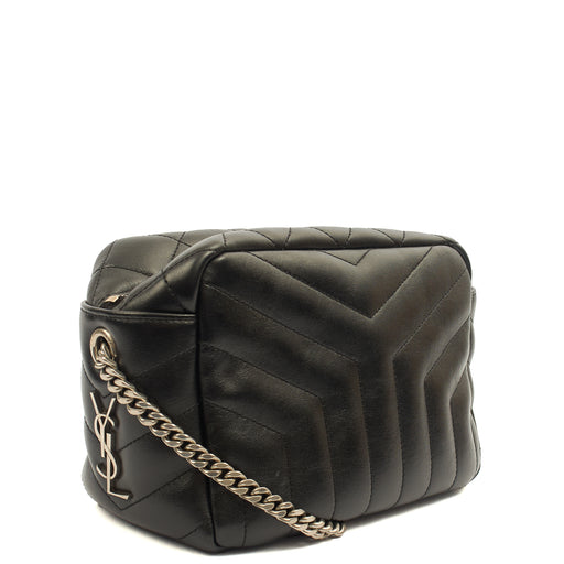 Picture of Saint Laurent Cross Body Lou Camera in Black, Calfskin Leather