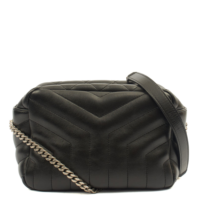 Picture of Saint Laurent Cross Body Lou Camera in Black, Calfskin Leather