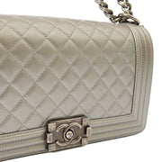 Picture of Chanel Cross Body Boy - Medium in Metallic, Leather