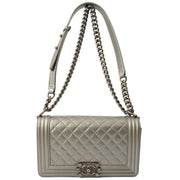 Picture of Chanel Cross Body Boy - Medium in Metallic, Leather