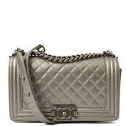 Picture of Chanel Cross Body Boy - Medium in Metallic, Leather