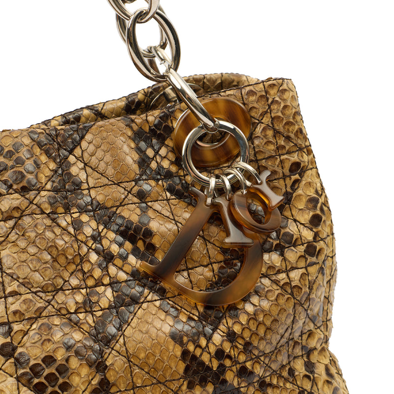 Picture of Christian Dior Shoulder Bag East West Lady Dior in Brown, Python Leather