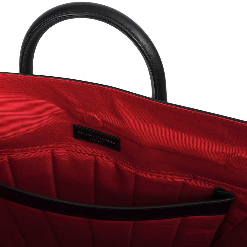 Picture of Aspinal of London Tote Marylebone Small in Black, Leather