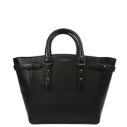 Picture of Aspinal of London Tote Marylebone Small in Black, Leather