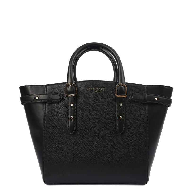 Picture of Aspinal of London Tote Marylebone Small in Black, Leather