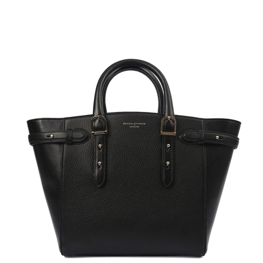 Picture of Aspinal of London Tote Marylebone Small in Black, Leather