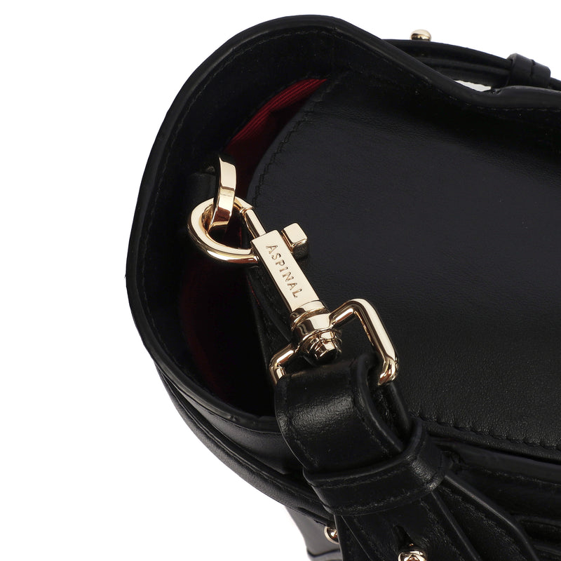 Picture of Aspinal of London Tote Marylebone Small in Black, Leather
