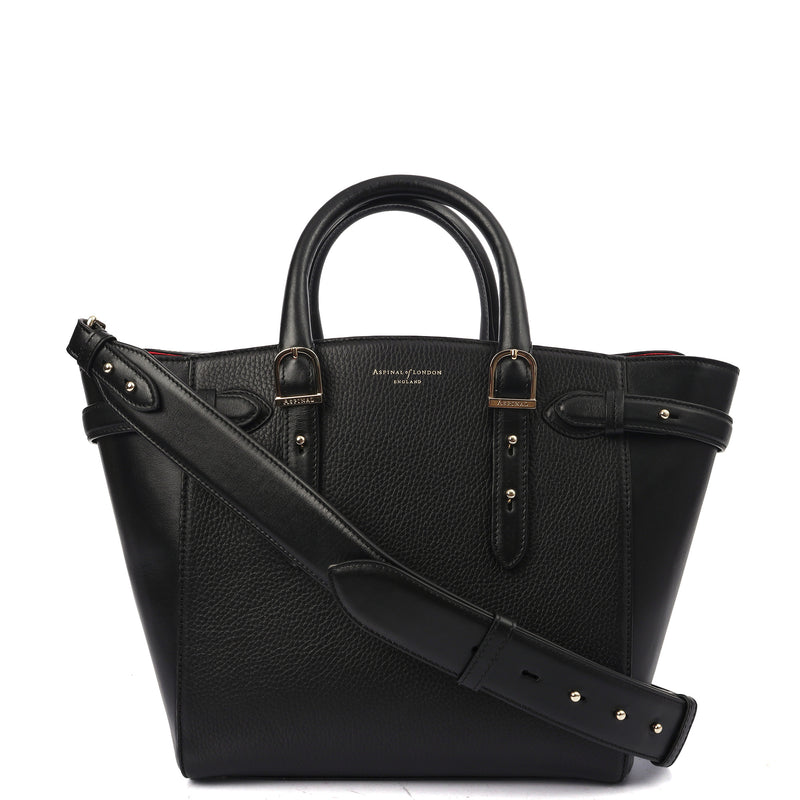 Picture of Aspinal of London Tote Marylebone Small in Black, Leather